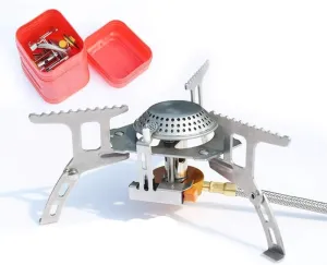 Portable Camping Charcoal Grill Barbecue Stainless Steel Folding BBQ Grill Wood Burning Stove with Storage Bag for Picnic Hiking BBQ Outdoor Cooking Backpacking Stove