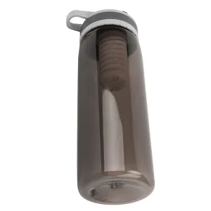 Portable Filtered Water Bottle for Camping Hiking Emergency Lightweight Water Purifier Bottle for Outdoor Adventure ABS Material (Black)