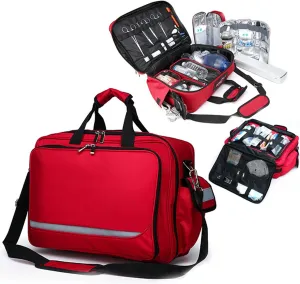 Portable First Aid Bag, Nurse Tote Bag, Large-Capacity Outdoor Travel Emergency Storage Bag Field Survival Camping Car Tactical Rescue First Aid Kit