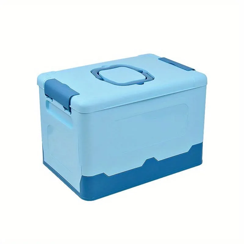 Portable Foldable Plastic Storage Box with Handle