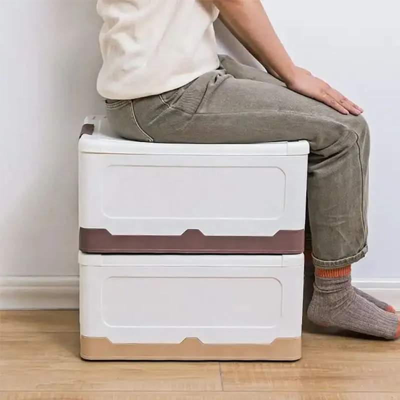 Portable Foldable Plastic Storage Box with Handle