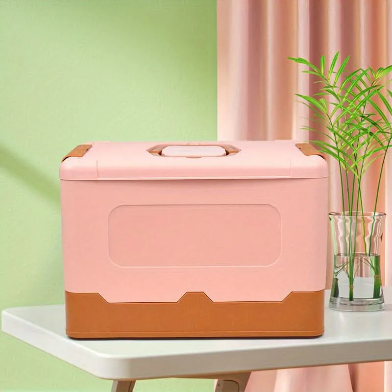 Portable Foldable Plastic Storage Box with Handle