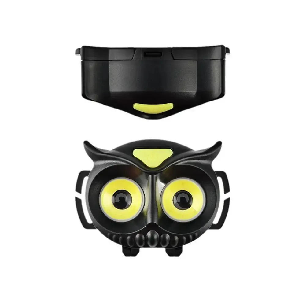 Portable Owl COB Headlamp Type-C Rechargeable Headlight Rotating Hunting Lights USB Magnet LED Head Flashlight Fishing Head Lamp