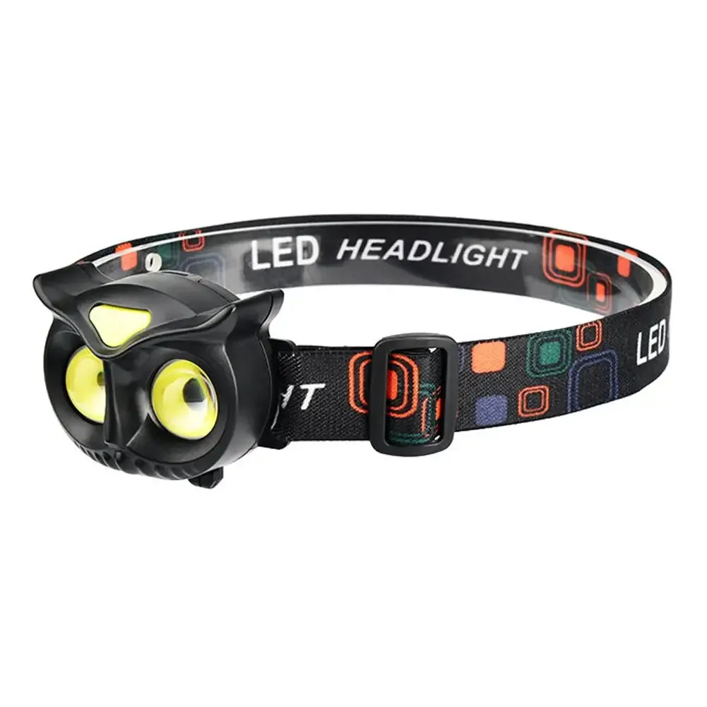 Portable Owl COB Headlamp Type-C Rechargeable Headlight Rotating Hunting Lights USB Magnet LED Head Flashlight Fishing Head Lamp