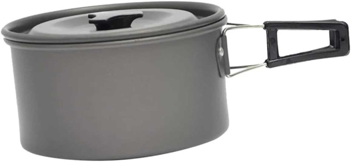 Portable Picnic Pot Camping Nonstick Pan Insulated Handle Cookware Pot Outdoor Cooking Set