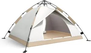 Portable Quick Open Tent Strong Stability Sunproof Rainproof, Easy Pop Up Tent for Beach Camping, Suitable for Leisure Camping, Hiking, Fiberglass Rod, Silver Tape, Oxford Cloth
