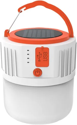 Portable Solar Lamp,Portable Lantern USB Solar Mobile Light with 24pcs Lamp Beads for Outdoor Camping Accidental Outage Use