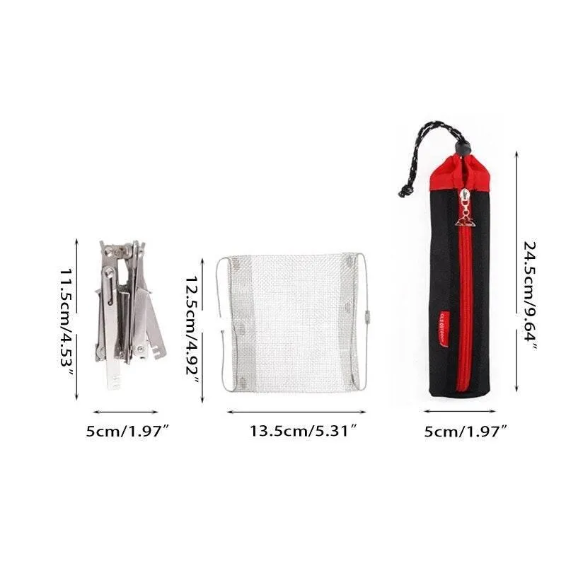 Portable Stainless Steel Fire Rack - Mini Flame Grill
