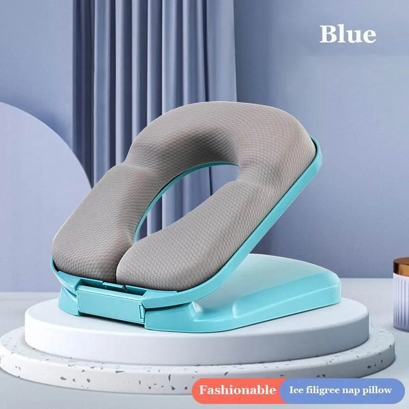 Portable Travel Neck Pillow - Foldable Support for Comfort