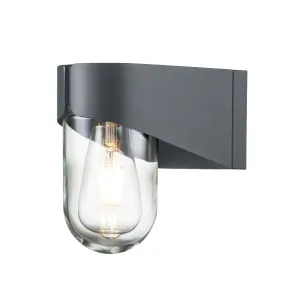 Porto 1 Light Wall Lantern | Grey