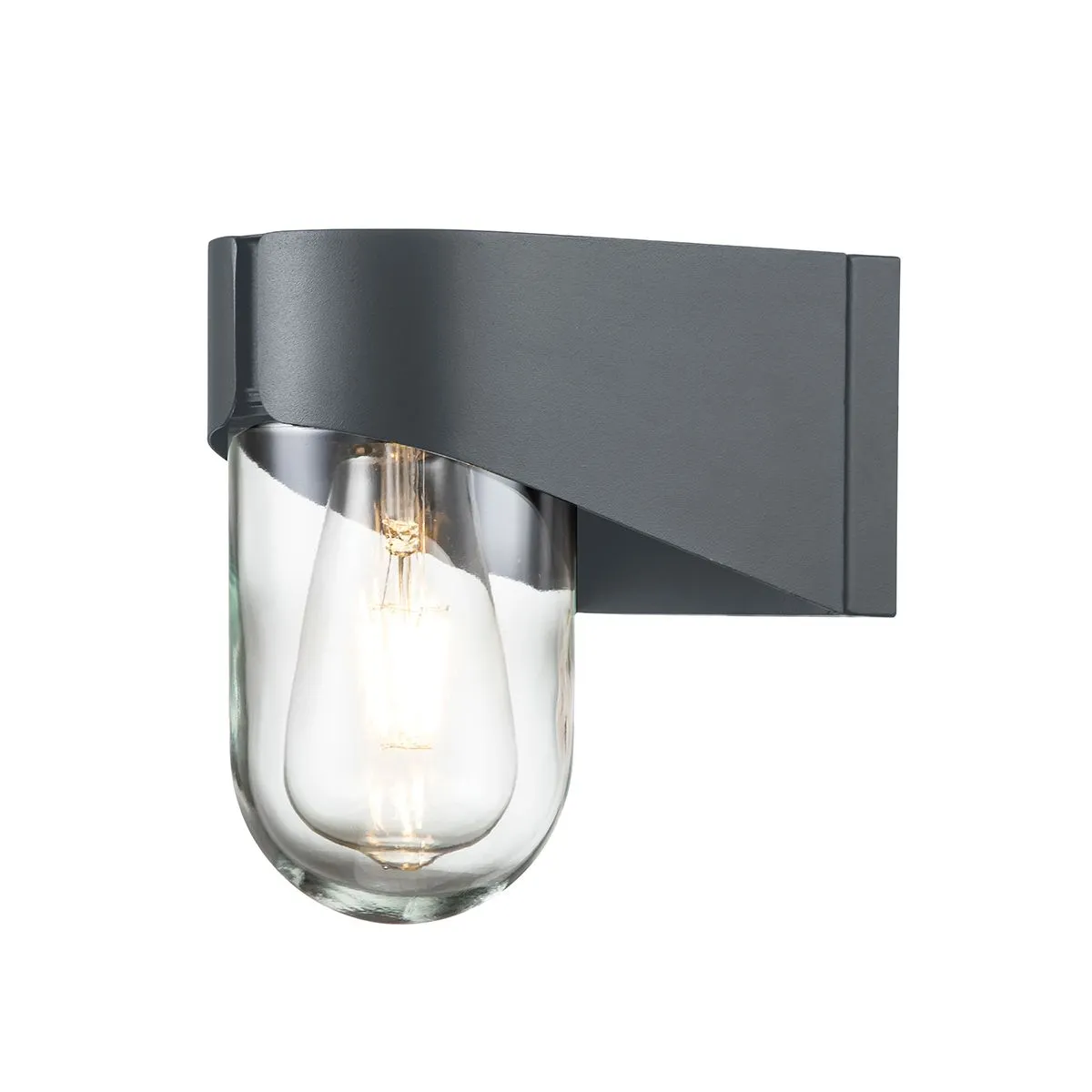 Porto 1 Light Wall Lantern | Grey