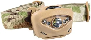 Princeton Tec Vizz Tactical MPLS LED Headlamp, Red/Green/Blue/Ir/White Bulb, 550 VIZZ-MPLS-MC