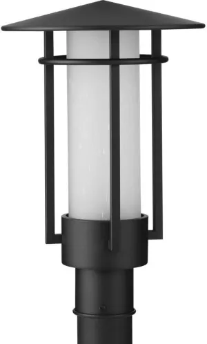 Progress Lighting P540097-031 Craftsman/Mission One Light Post Lantern from Exton Collection in Black Finish,