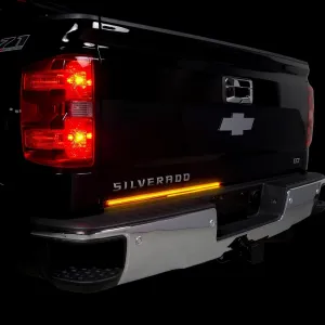 Putco 60" Blade LED Tailgate Light Bar Red/Amber/White LEDs & Plug-N-Play Quick Connect Harness - Fits Chevy Silverado - GMC Sierra 08-18 / Dodge Ram 10-24 / Ford Super Duty F250, F350 99-16