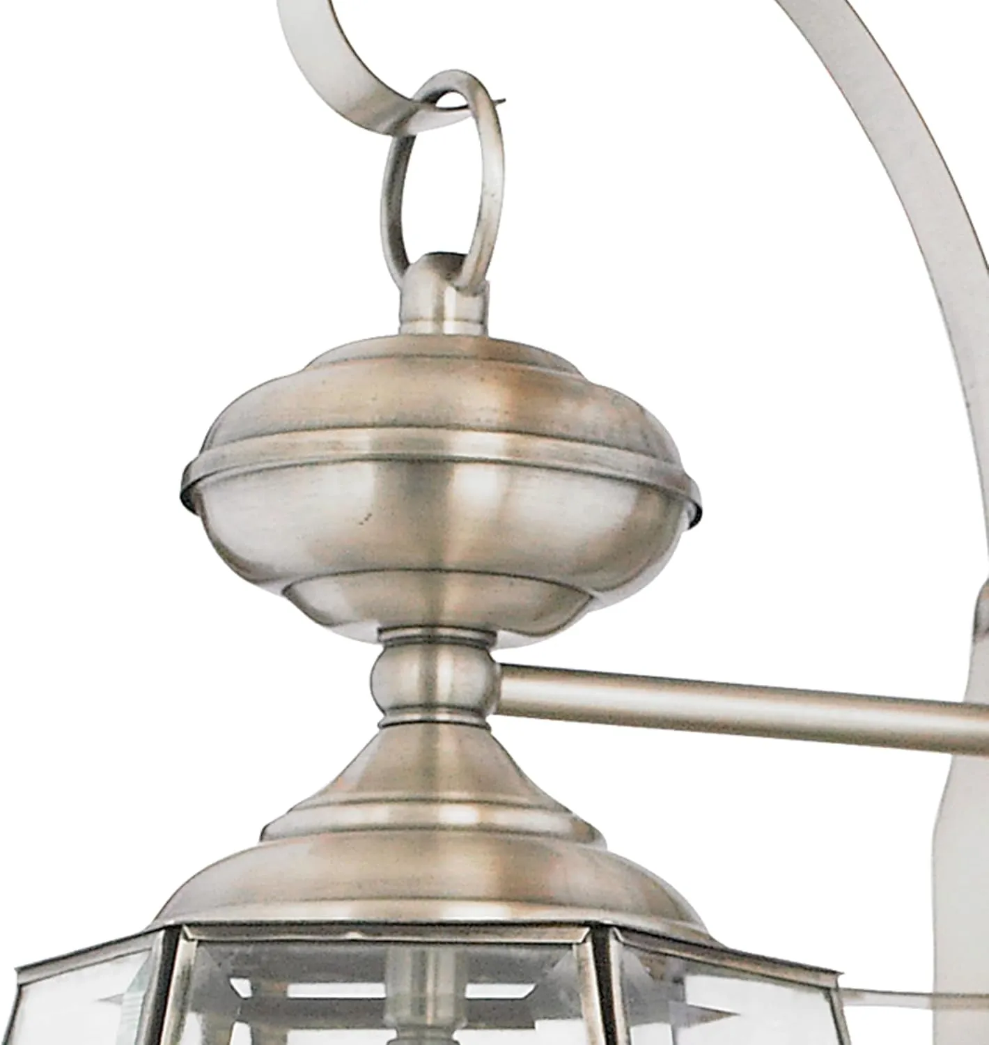 Quoizel Newbury Outdoor Wall Lantern, 23 Inch 3-Light Pewter Sconce, French Country Exterior Lantern Fixture, E12 Base, Clear Glass, Outside Lights for Patio, Porch, Garage or Yard