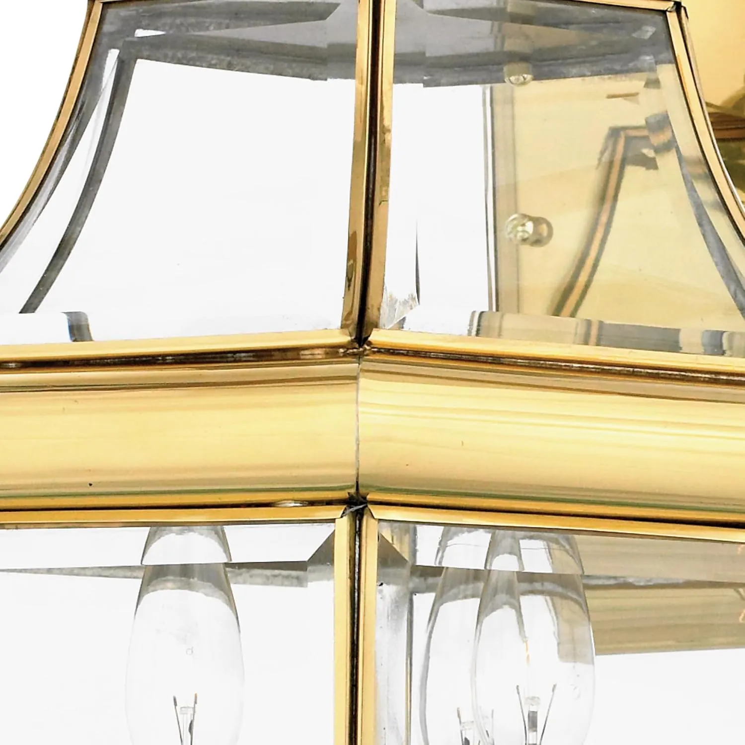 Quoizel Newbury Outdoor Wall Lantern, 23 Inch 3-Light Polished Brass Sconce, French Country Exterior Lantern Fixture, E12 Base, Clear Glass, Outside Lights for Patio, Porch, Garage or Yard