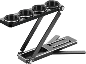 RC Shock Stand Tool, Carbon Fiber Foldable RC Shock Tool for 1/10 RC Buggy 1/8 RC GT Off-Road On-Road Racing Car RC Parts, Black