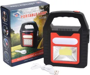 Rechargeable Camping Lantern - USB Rechargeable Solar Camping Light - Waterproof Lantern Flashlight for, Emergency, Power Outages(A: Red Cob)