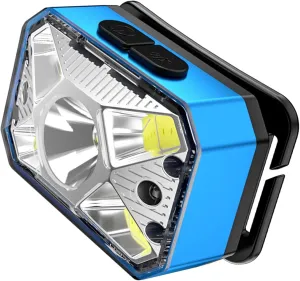 Rechargeable COB LED Headlamp USB Cable Super Bright for Camping Running - Blue