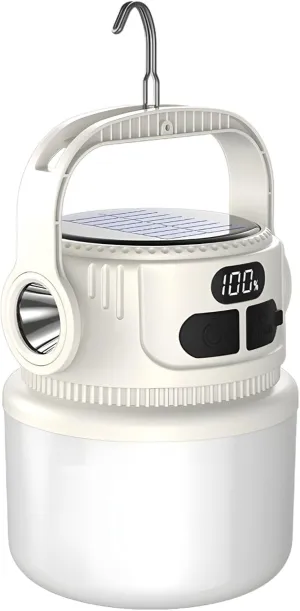 Rechargeable Led Solar Lantern, Emergency Camping & Household Light, 6 Adjustable Brightness Settings, Solar and USB Charging Options