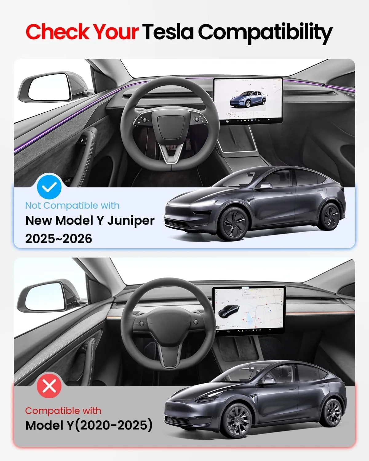 REEVAA 2025 Tesla New Model Y Juniper Sunshade Roof [No Gaps, No-Sagging] Magnetic-Mid Design New Tesla Y Must-Have Accessories Heat Insulation Foldable Glass Shade for 2025 2026 New Model Y, Gray