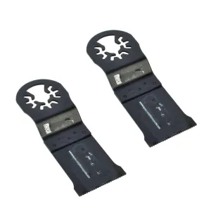 Replacement 2 Pack 35mm Bi-Metal Multi-Tool Saw Single Blade Display Pack Fits for Fein Multimaster Dremel Bosch Craftsman Ridgid Oscillating Tools for Versa Tool AB1B-D