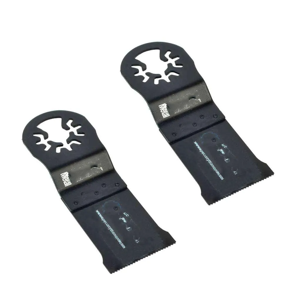Replacement 2 Pack 35mm Bi-Metal Multi-Tool Saw Single Blade Display Pack Fits for Fein Multimaster Dremel Bosch Craftsman Ridgid Oscillating Tools for Versa Tool AB1B-D