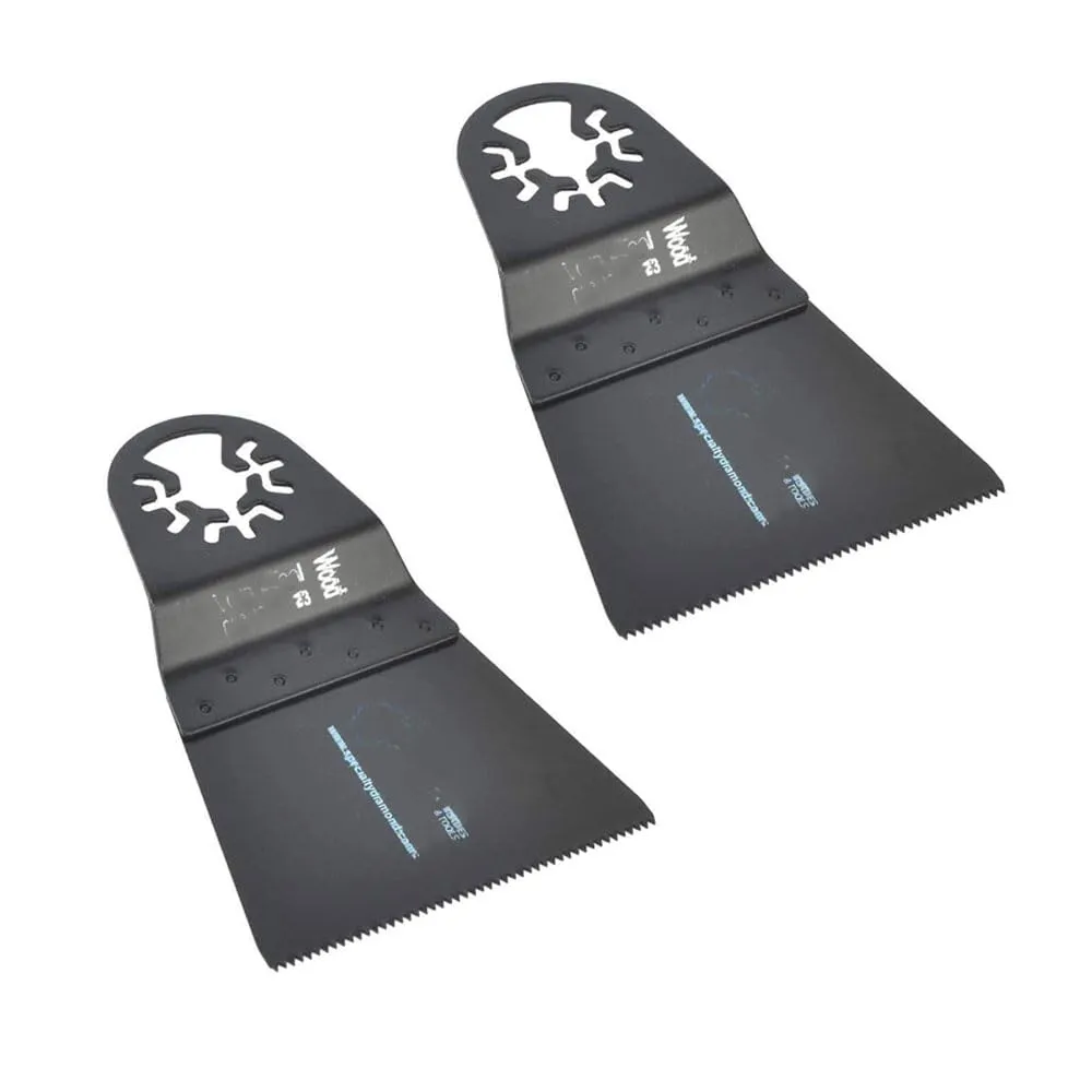 Replacement 2 Pack 65mm HCS Wood Cutting Multi-Tool Saw Blade Fits for Fein Multimaster Dremel Bosch Craftsman Ridgid Oscillating Tools for Versa Tool DB1D
