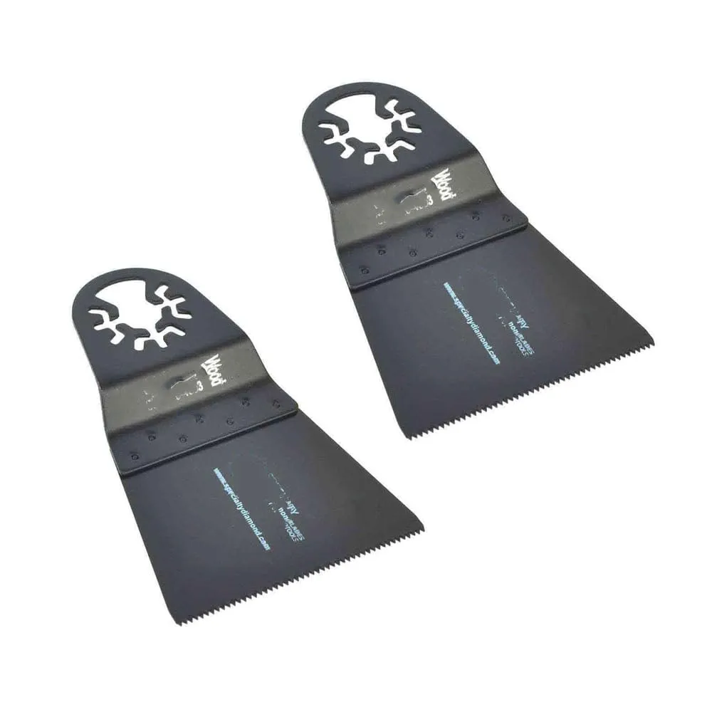 Replacement 2 Pack 65mm HCS Wood Cutting Multi-Tool Saw Single Blade Display Pack Fits for Fein Multimaster Dremel Bosch Craftsman Ridgid Oscillating Tools for Versa Tool AB1D-D