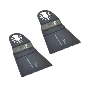 Replacement 2 Pack 65mm HCS Wood Cutting Multi-Tool Saw Single Blade Display Pack Fits for Fein Multimaster Dremel Bosch Craftsman Ridgid Oscillating Tools for Versa Tool AB1D-D
