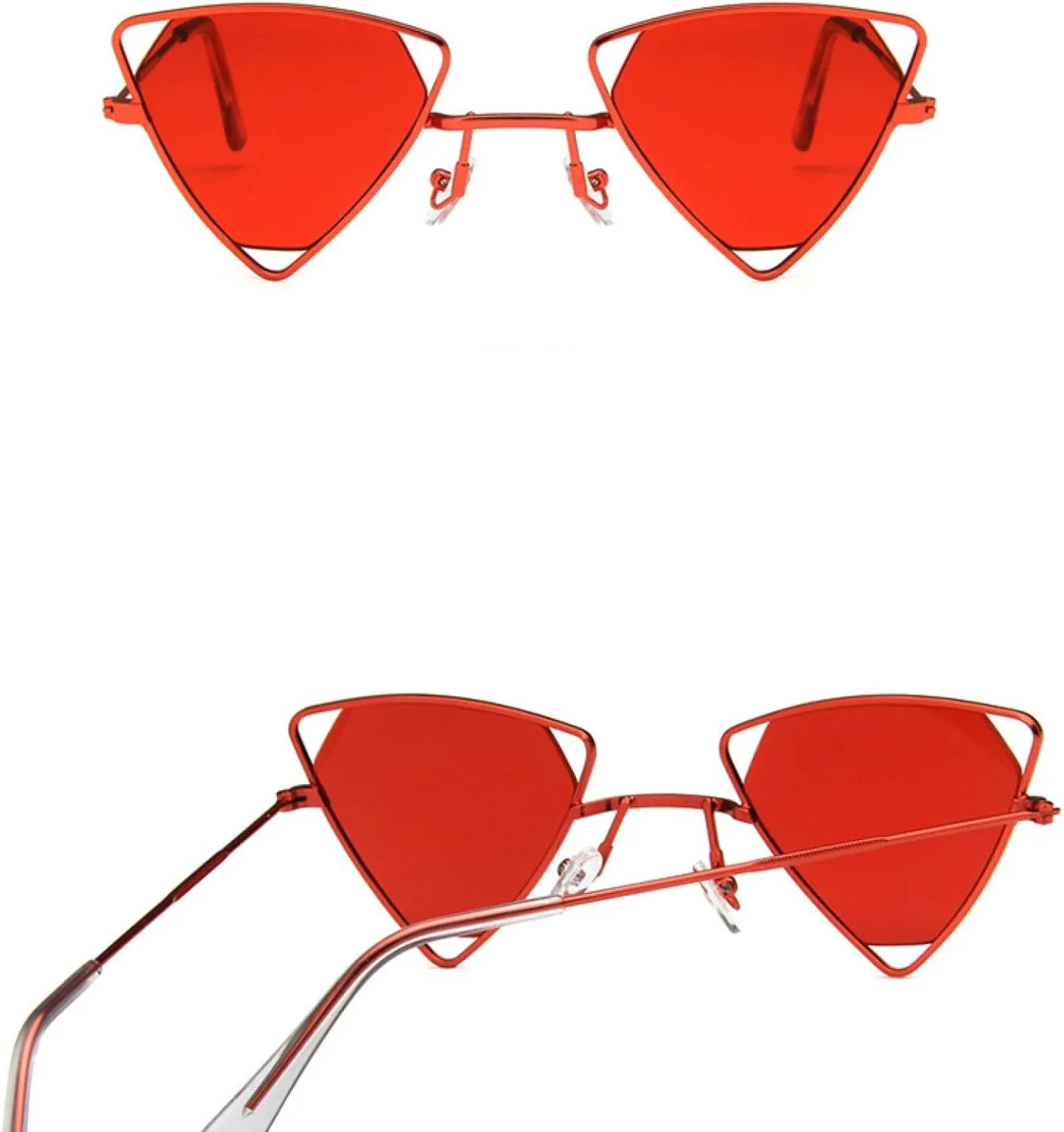 Retro Small Men Hollow Eyewear Trendy Sunglasses for Women Metal Frame Shades Uv400