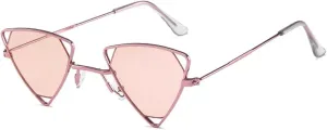 Retro Small Men Hollow Eyewear Trendy Sunglasses for Women Metal Frame Shades Uv400