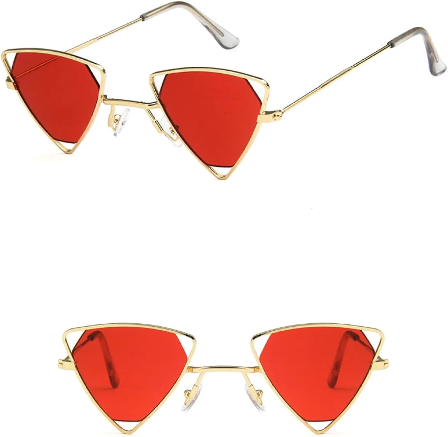 Retro Small Men Hollow Eyewear Trendy Sunglasses for Women Metal Frame Shades Uv400