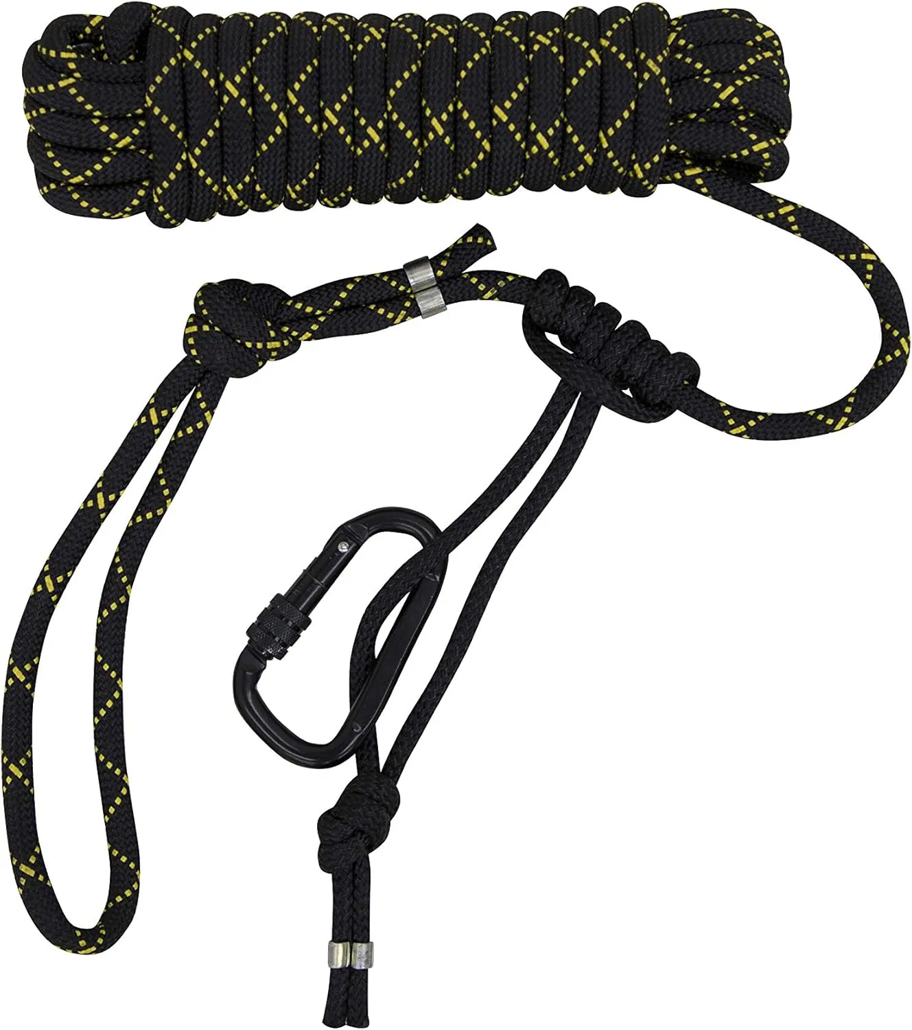 Rivers Edge® 30’ Safety Rope, 30' Long Weather-Resistant Rope, Treestand Safety, Heavy-Duty Locking Carabiner, 300 lb. Capacity, RE787