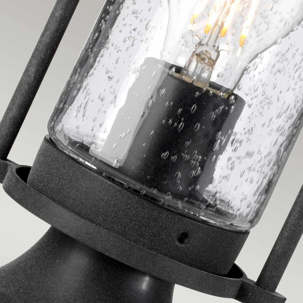 Riverwood 8" Pedestal Lantern | Weathered Zinc