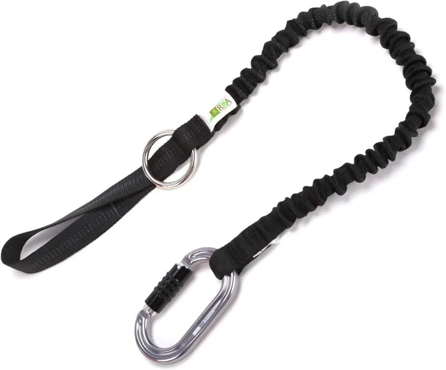 RNA Raider Chainsaw Lanyard with Carabiner - Black, Heavy-Duty Built-in Bungee Cord, Arborist Gear
