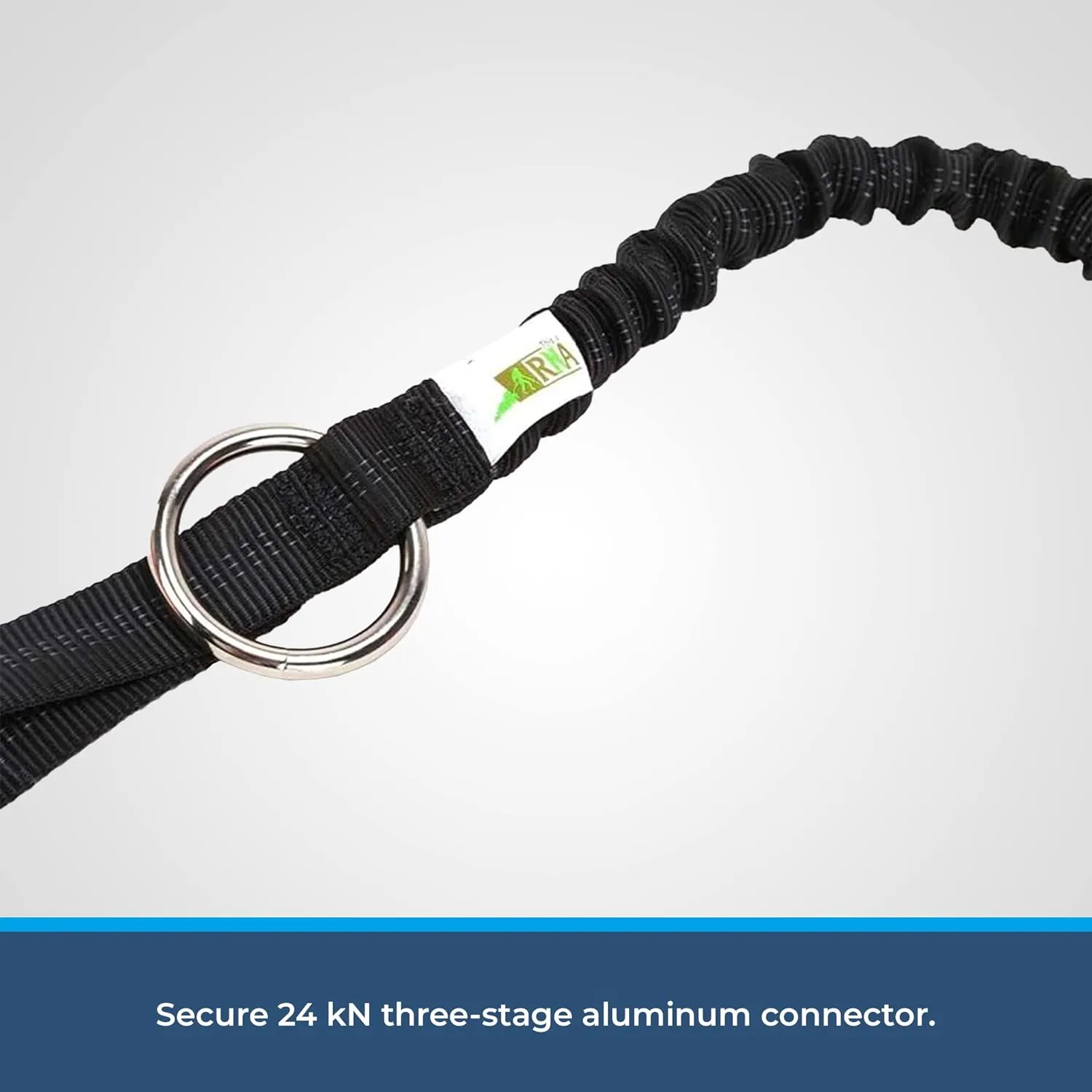 RNA Raider Chainsaw Lanyard with Carabiner - Black, Heavy-Duty Built-in Bungee Cord, Arborist Gear