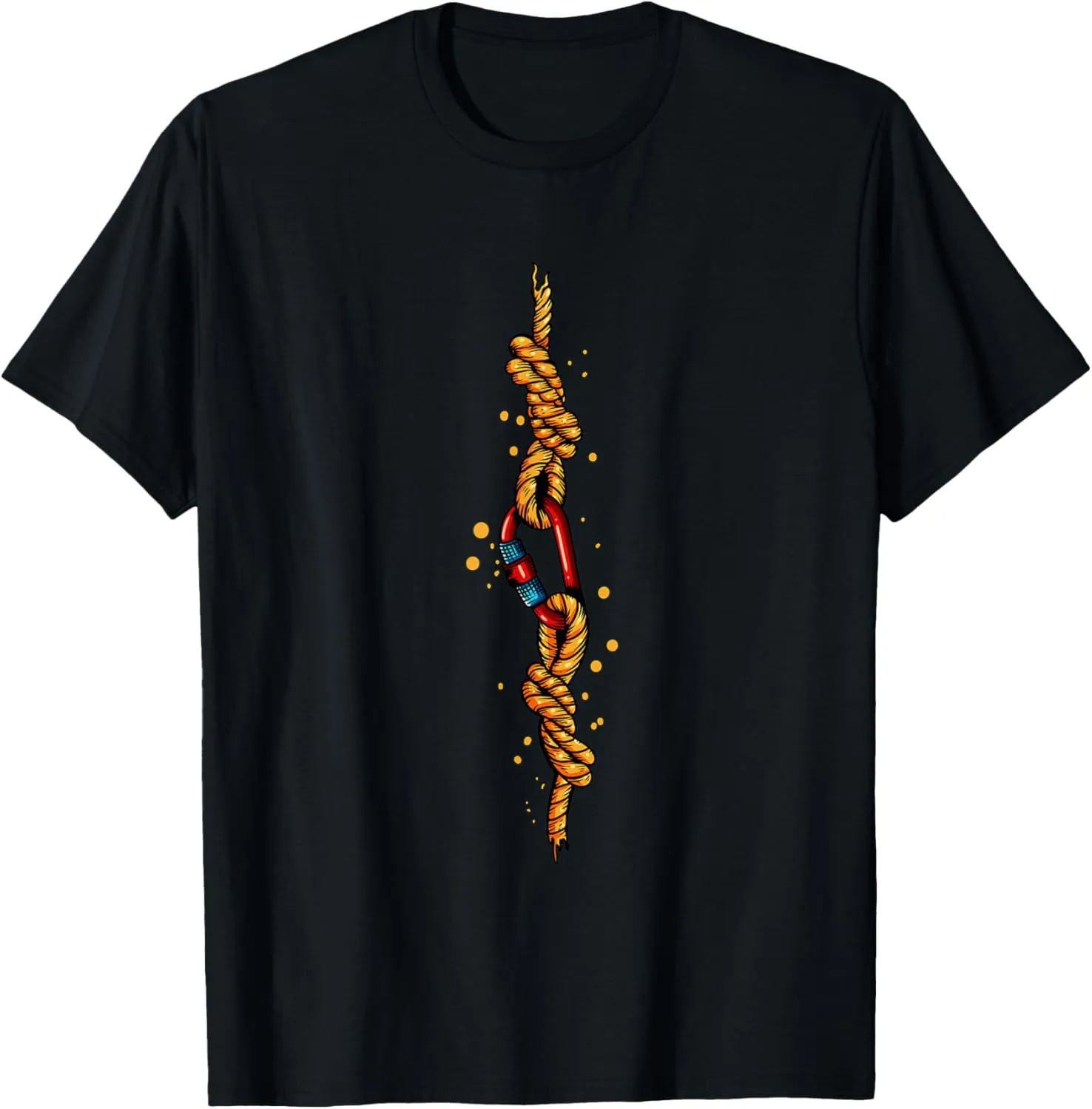 Robe With Harken Carabiner Sports Climbing Rope Climbing T-Shirt