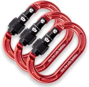 Rock-N-Rescue Omega Pacific Micro Raider Aluminum Keylock Screw-Lok 3-Pack | Compact, Durable Carabiners for Outdoor Gear | Climbers, Hikers, Outdoor Enthusiasts