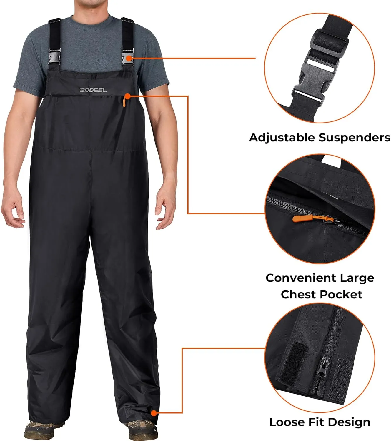 Rodeel Waterproof Jacket and Overalls Set Waterproof Rain Jacket Bid Suit Ultimate Protection for Outdoor Adventures