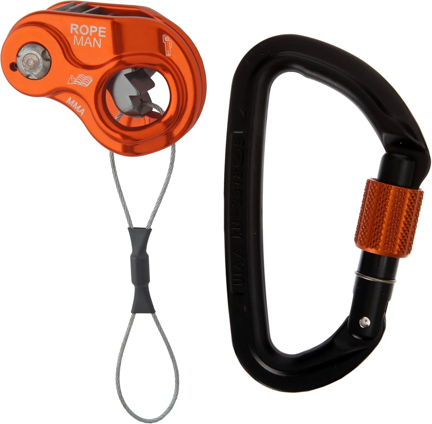 Ropeman 1 Ascender   Session Locking Carabiner - Lightweight Rope Clamp for Climbing, Hunting, Tree Climbing, & Rigging