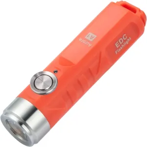 RovyVon A1 USB C Rechargeable Keychain Flashlight 650 Lumens Super Bright Outdoor Mini Keychain EDC Flashlights for Everyday Carry, Camping, Thanksgiving(Orange)