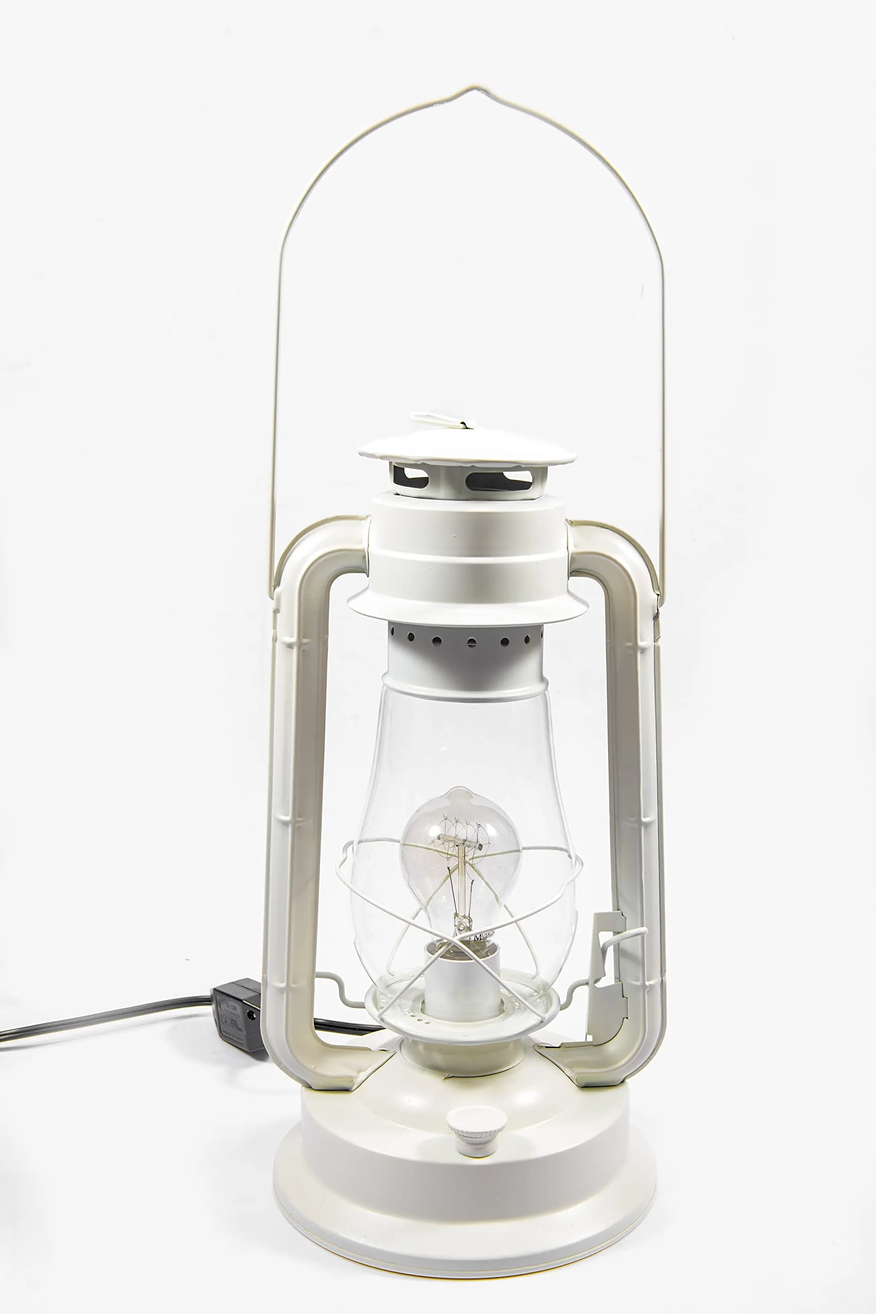 Rynx | Rustic Country House Lantern Table Lamp: Dimmable, Edison Bulb, Inline Dimmer - Large Body, Rustic Finish, UL USA/ULC Canada Safe