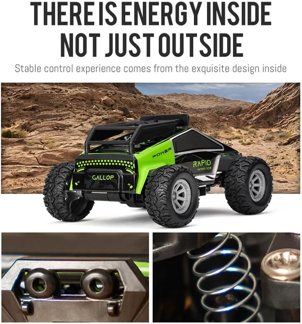 S658 1/32 Scale Off-Road RC Drift Car, 2.4Ghz 4WD Full Proportional Electric RC Off-Road Car with Lights Kit, Surprising Present for Hobbyists - RTR