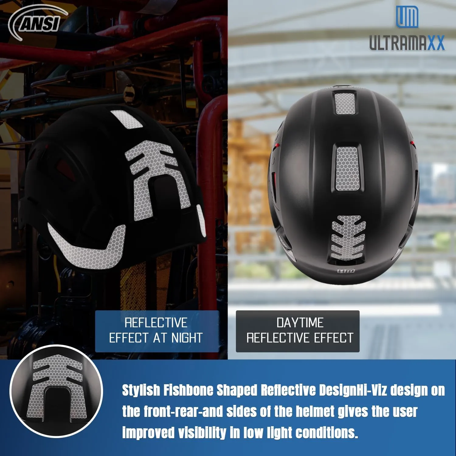 Safety Helmet Hard Hat, ANSI Z89.1 Approved Lightweight Vented Work Helmet, 6-Point Adjustable Ratchet Suspension Hardhat Ideal for Industrial and Construction