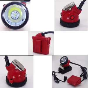 Safety Mining Light Headlamp,Explosion Proof Coal Miner Headlight Mining Light Waterproof Coon Hunting Lights Rechargeable Coal Work Light for Hard hat (Red)
