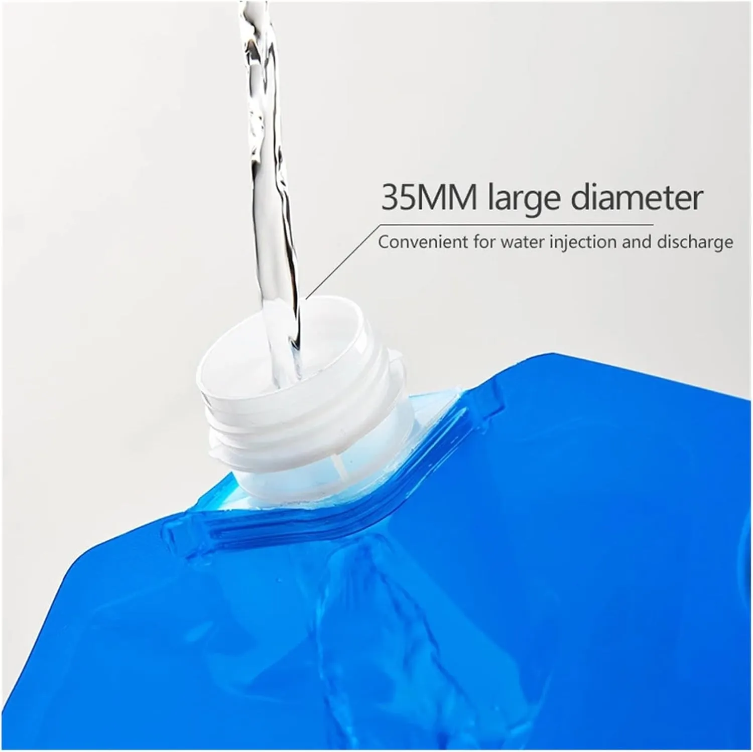 SBTRKT 5/10L Portable Camping Water Bag Foldable Large Water Container Outdoor 10 Liter Water Pouches Collapsible Water Storage Bucket (Color : 5L Transparent)