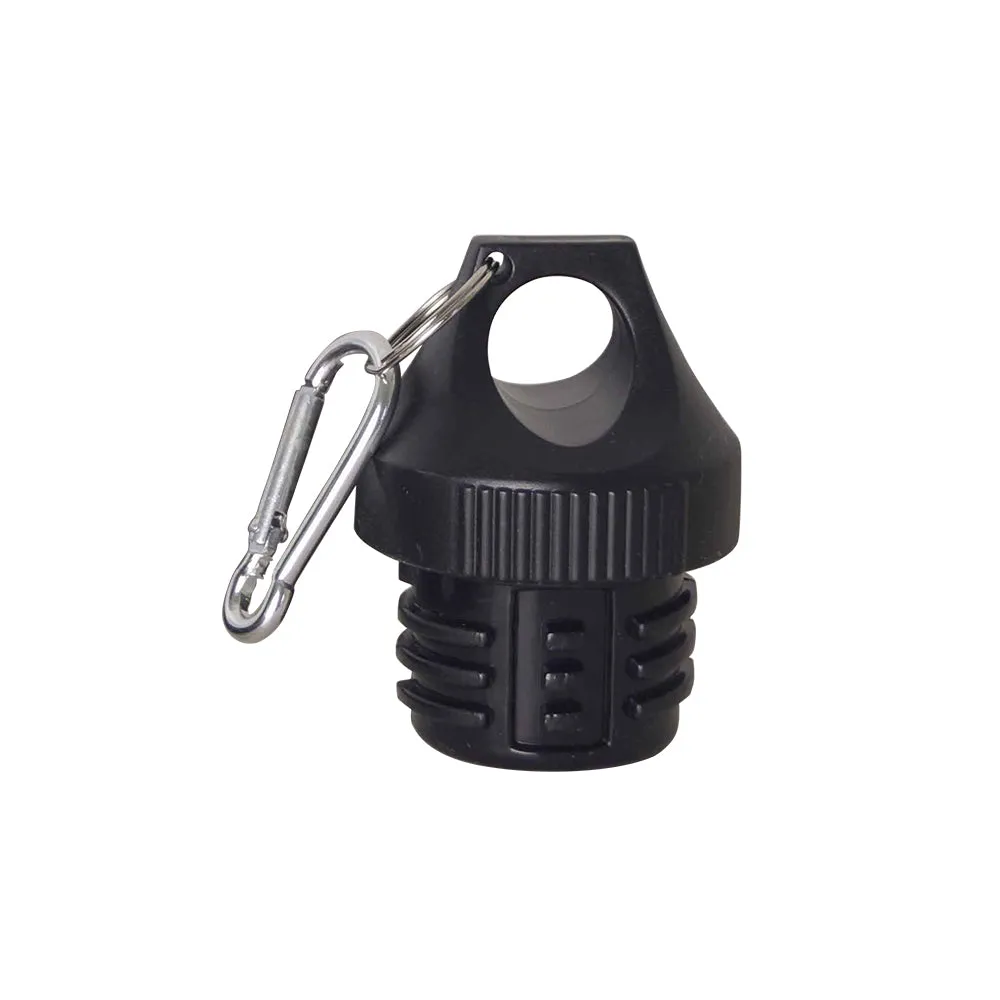Screw cap for thermos bottle with carabiner clip