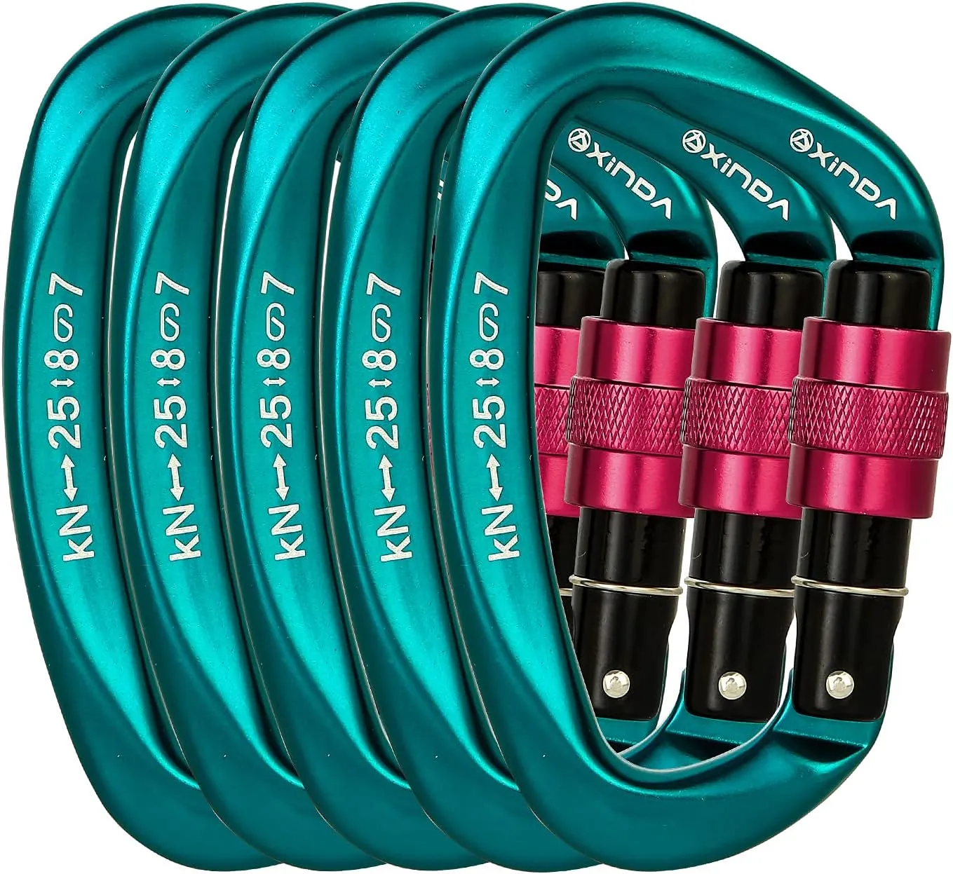 Screwgate Locking Carabiner Clip - Professional Rock Climbing Carabiner Screw Lock,Heavy Duty Carabiners for Climbing,Mountaineer,Hammock,Camping,Outdoor Equipment