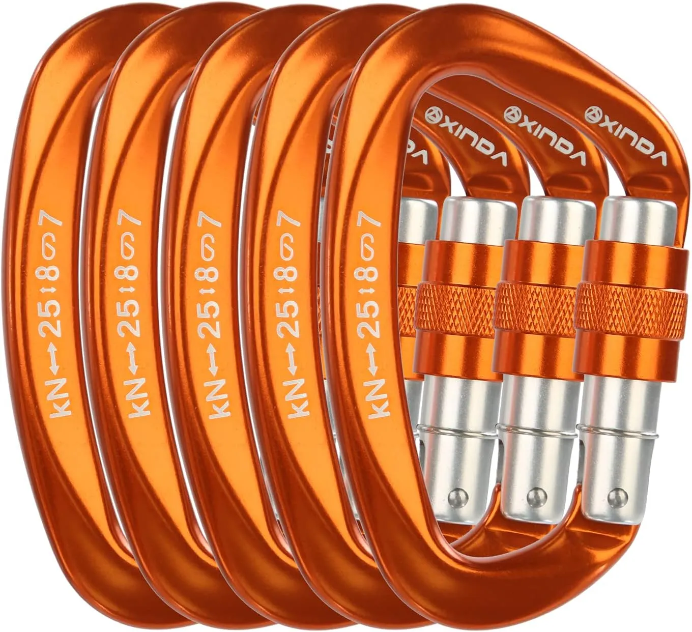 Screwgate Locking Carabiner Clip - Professional Rock Climbing Carabiner Screw Lock,Heavy Duty Carabiners for Climbing,Mountaineer,Hammock,Camping,Outdoor Equipment